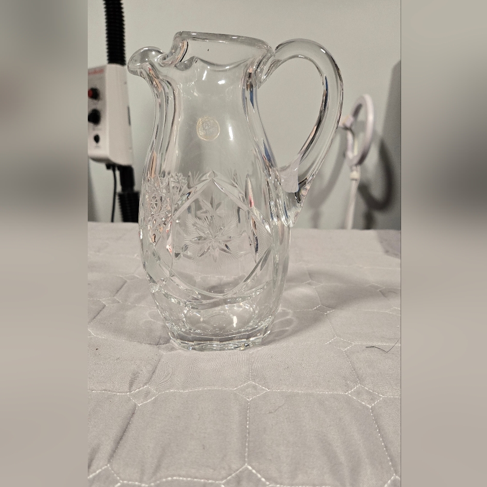 Elegant VIntage Clear Glass Pitcher